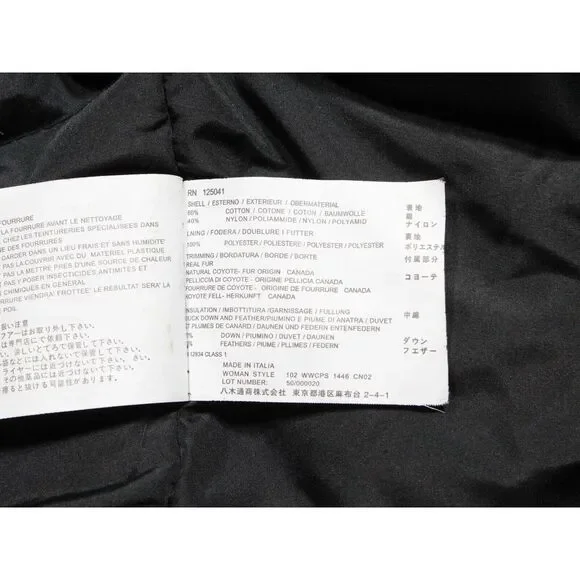 Woolrich Blizzard Black Down Feather Filled Hooded Parka Womens Size XS - Picture 8 of 9